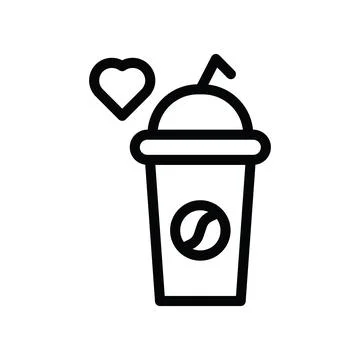 Coffee cup line icon Stock Illustration