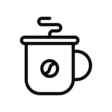 Coffee cup line icon Stock Illustration