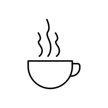 Coffee cup line icon. simple design editable. design vector illustration Stock Illustration