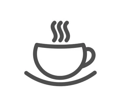 Coffee cup line icon. Vector illustration. Stock Illustration
