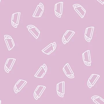 Coffee cup line vector seamless pattern Stock Illustration