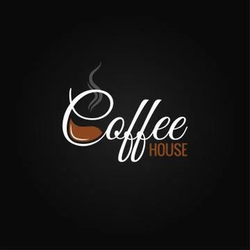 Coffee cup logo design background Stock Illustration