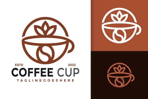 Coffee Cup Logo Design, brand identity logos vector, modern logo, Logo Design Stock Illustration