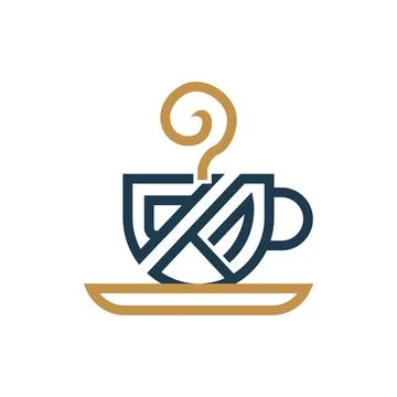 Coffee Cup Logo Design for Cafe and Coffee Shop Brand イラスト素材