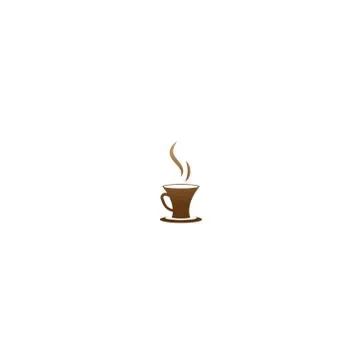 Coffee cup logo design vector cafe icon Illustration