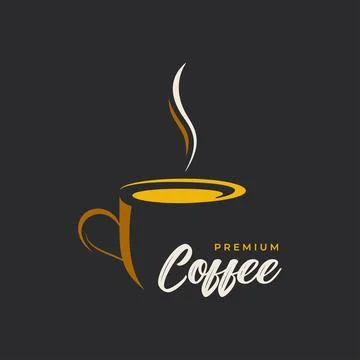 Coffee Cup Logo With Premium Classy Coffee Stock Illustration