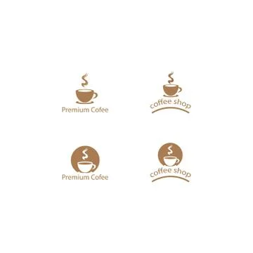 Coffee cup logo template Stock Illustration