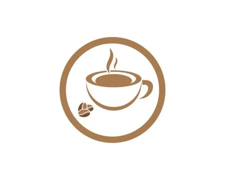 Coffee cup Logo Template vector icon Stock Illustration