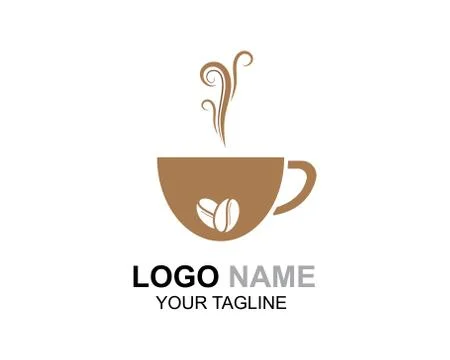 Coffee cup Logo Template vector icon Stock Illustration