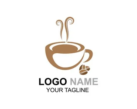 Coffee cup Logo Template vector icon Stock Illustration