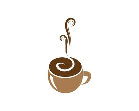 Coffee cup Logo Template vector icon Stock Illustration