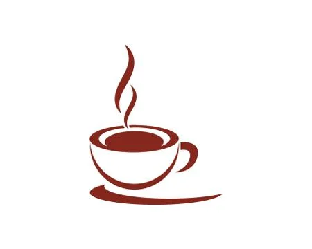 Coffee cup Logo Template vector icon Stock Illustration