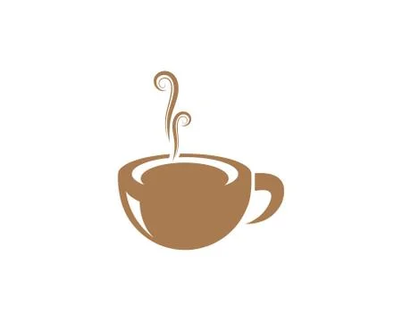 Coffee cup Logo Template vector icon Stock Illustration