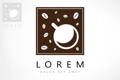 Coffee cup logo vector design. Stock Illustration