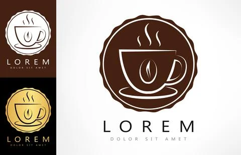 Coffee cup logo vector design. Stock Illustration