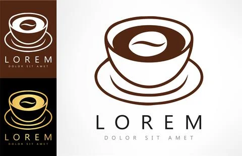 Coffee cup logo vector design. Stock Illustration