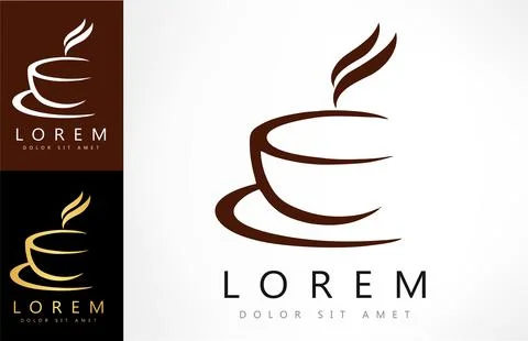Coffee cup logo vector design. Stock Illustration