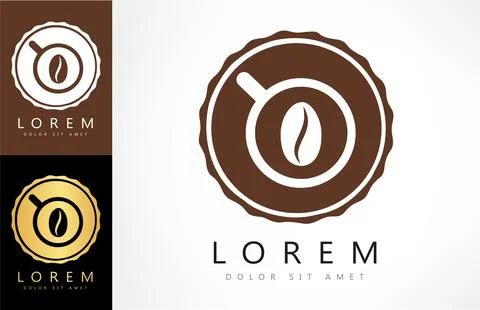 Coffee cup logo vector design. Stock Illustration
