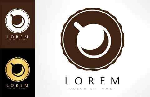 Coffee cup logo vector design. Stock Illustration