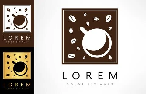 Coffee cup logo vector design. Stock Illustration
