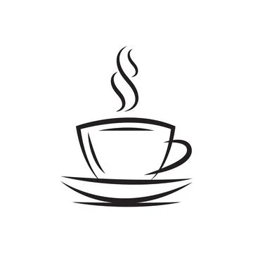 Coffee Cup Logo Vector Illustration Illustrazione stock