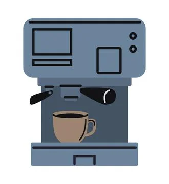Coffee cup in maker machine: Royalty Free #223680654