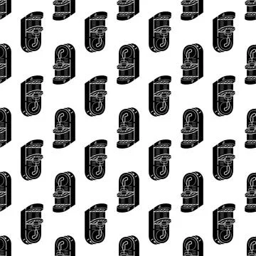 Coffee cup maker pattern seamless vector 스톡 일러스트