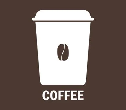 Coffee cup map on white background Stock Illustration