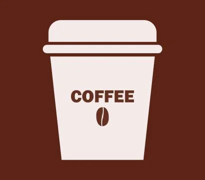 Coffee cup map on white background Stock Illustration