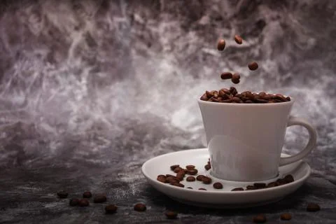 Coffee Cup on marble background. Foto stock