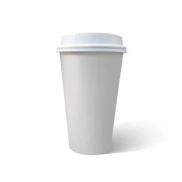 Coffee cup mock up isolated on white background. EPS 10 Stock Illustration