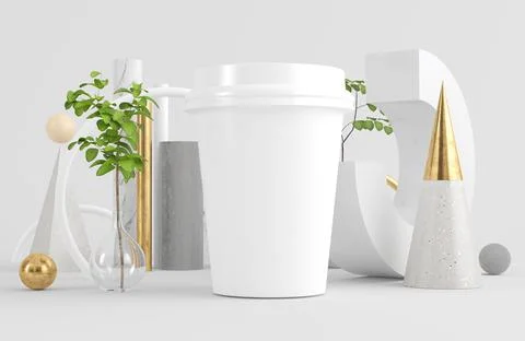 Coffee cup mug mock up Stock Illustration