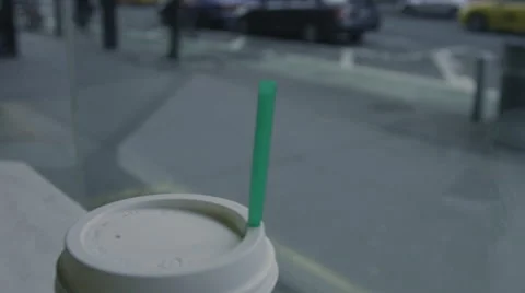 Coffee Cup in a New York City Coffee Shop Stock Footage 59798749