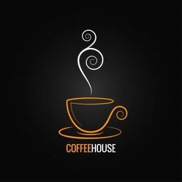 Coffee cup ornate design background Stock Illustration
