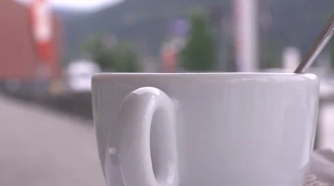Coffee Cup Outside Stock Footage 41290563