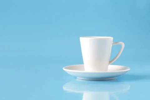 Coffee cup over blue background Foto stock