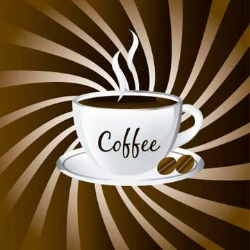 Coffee cup over brown background. vector illustration Stockillustratie