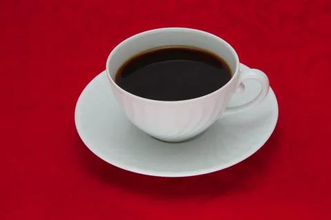 Coffee cup over red background Stock Photos
