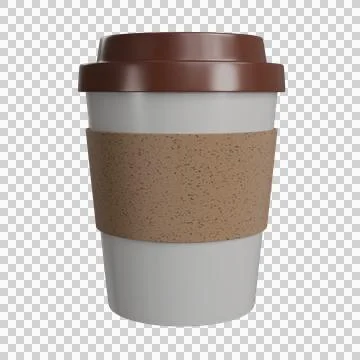 Coffee cup with a paper grip Stock Illustration