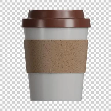 Coffee cup with a paper grip Stock Illustration