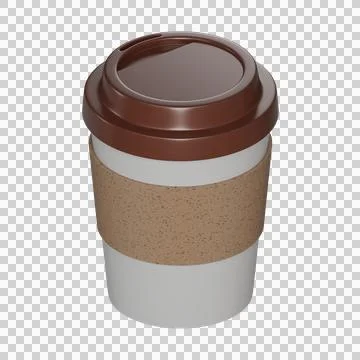 Coffee cup with a paper grip Stock Illustration