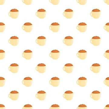 Coffee cup pattern design creating beverage background Illustrazione stock