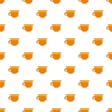 Coffee cup pattern seamless vector Illustrazione stock