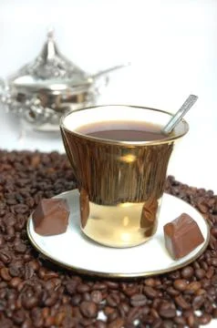 Coffee in cup Stock Photos