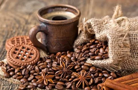 Coffee in a cup Stock Photos