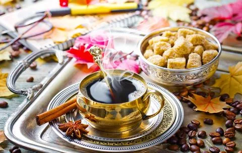 Coffee in a cup Stock Photos