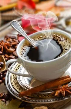 Coffee in a cup Stock Photos