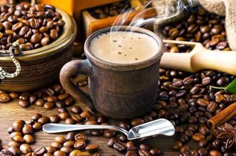 Coffee in a cup Stock Photos