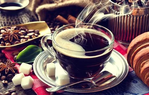 Coffee in a cup Stock Photos