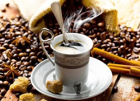 Coffee in a cup Stock Photos